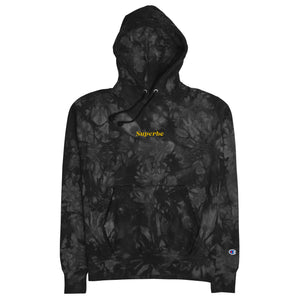 Embroidered Logo Tie-Dye Hoodie