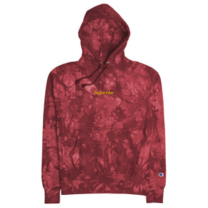 Embroidered Logo Tie-Dye Hoodie